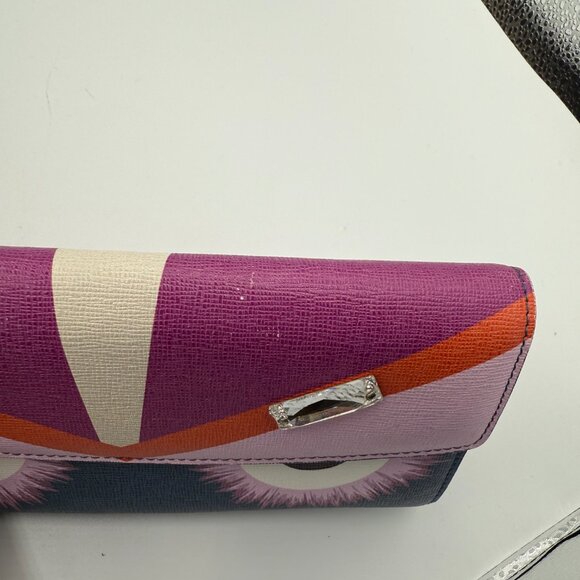Fendi Multicolor Monster Eyes Continental Long Wallet - Picture 7 of 7